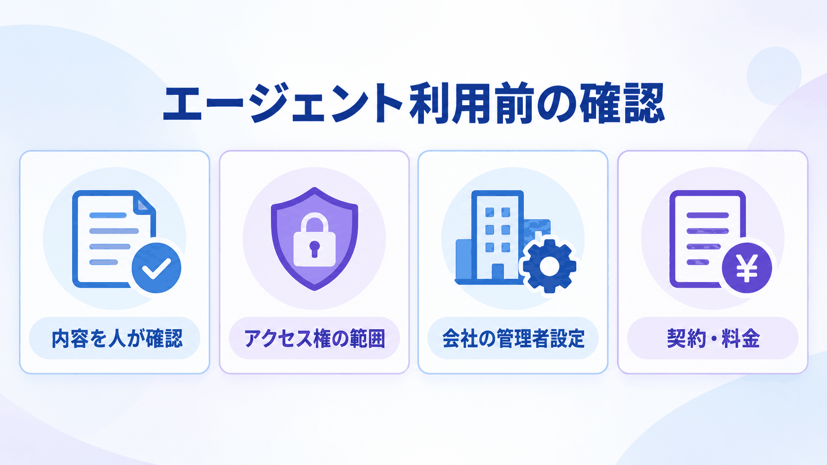 エージェントを利用する前に確認する4項目