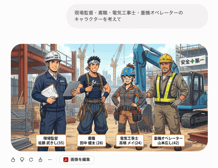 画像生成の結果例